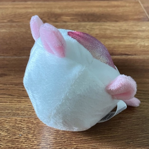 Round white bunny stuffed animal - Picture 5 of 6